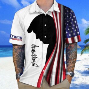 Make America Great Again Black Trump Signature Hawaii Shirt 1