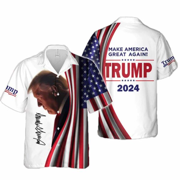 Make America Great Again Trump Signature Hawaii Shirt 3