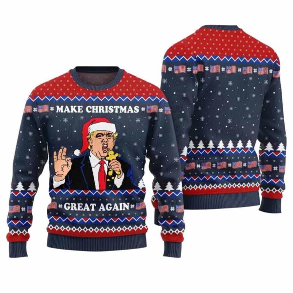 Make Christmas Great Again Trump Ugly Sweater 3