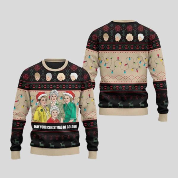 May Your Christmas Be Golden Ugly Sweater 2