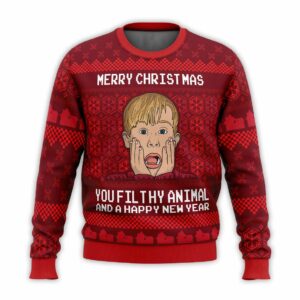 Merry Christmas Home Alone Ugly Christmas Sweater 1