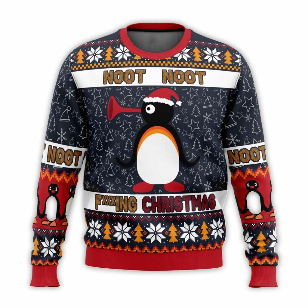 Noot Noot Pingu Ugly Christmas Sweater 1