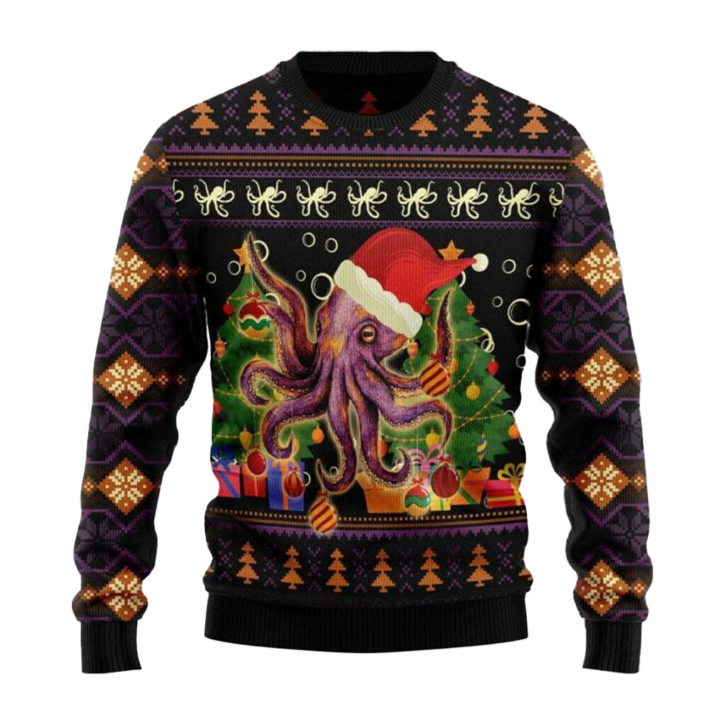 Octopus Ornament Ugly Christmas Sweater