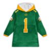 Oregon Ducks Football Unisex Blanket Hoodie 1