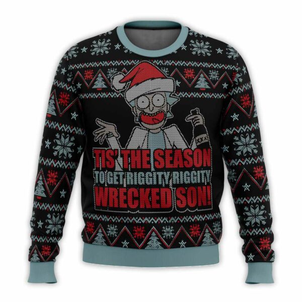 Rick and Morty Tis The Season Ugly Christmas Sweater