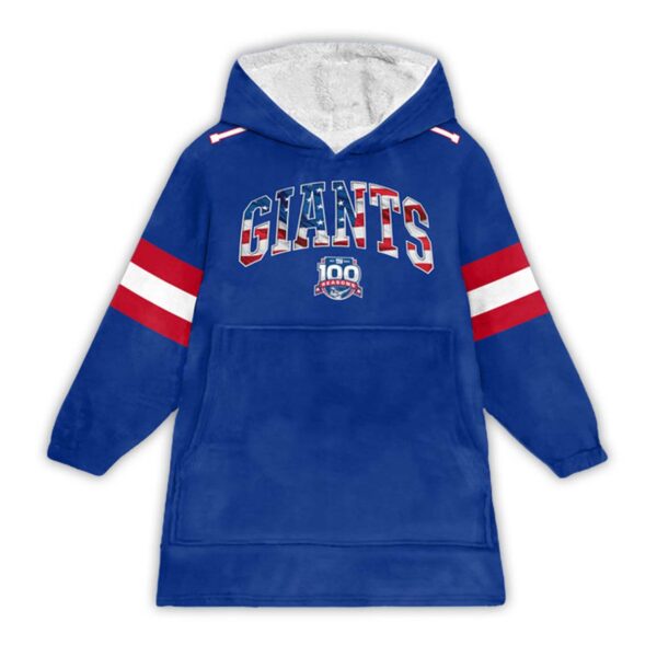 Malik Nabers Giants Football Unisex Blanket Hoodie