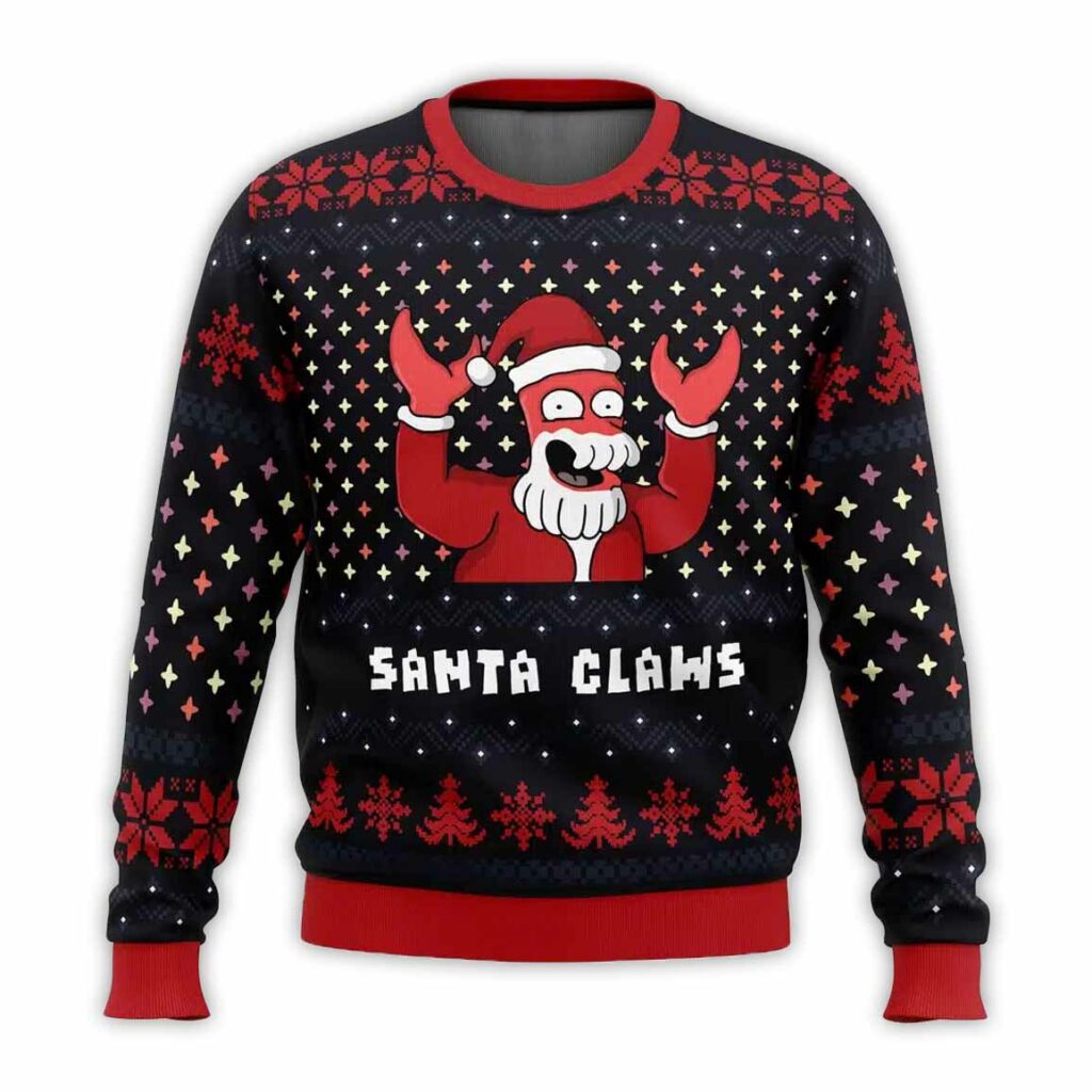 Santa Claws Zoidberg Futurama Ugly Christmas Sweater 1