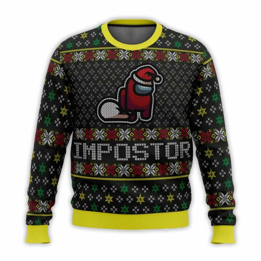 Santa Impostor Among Us Ugly Christmas Sweater