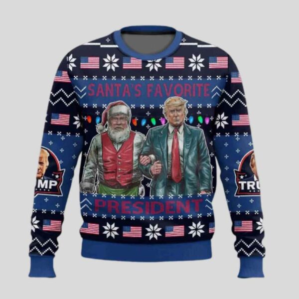 Santa’s Favorite President Trump Ugly Christmas Sweater