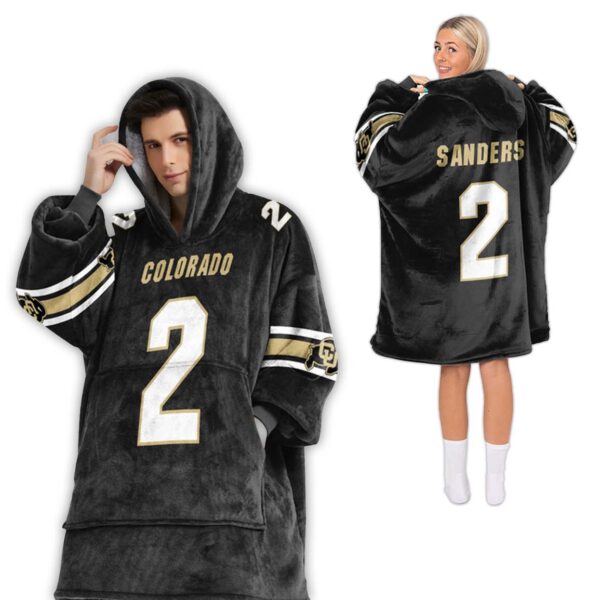 Shedeur Sanders Colorado Football Unisex Blanket Hoodie 2