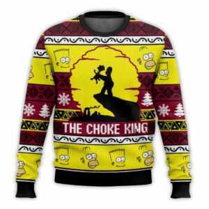 Simpson Family The Choke King Ugly Christmas Sweater 1