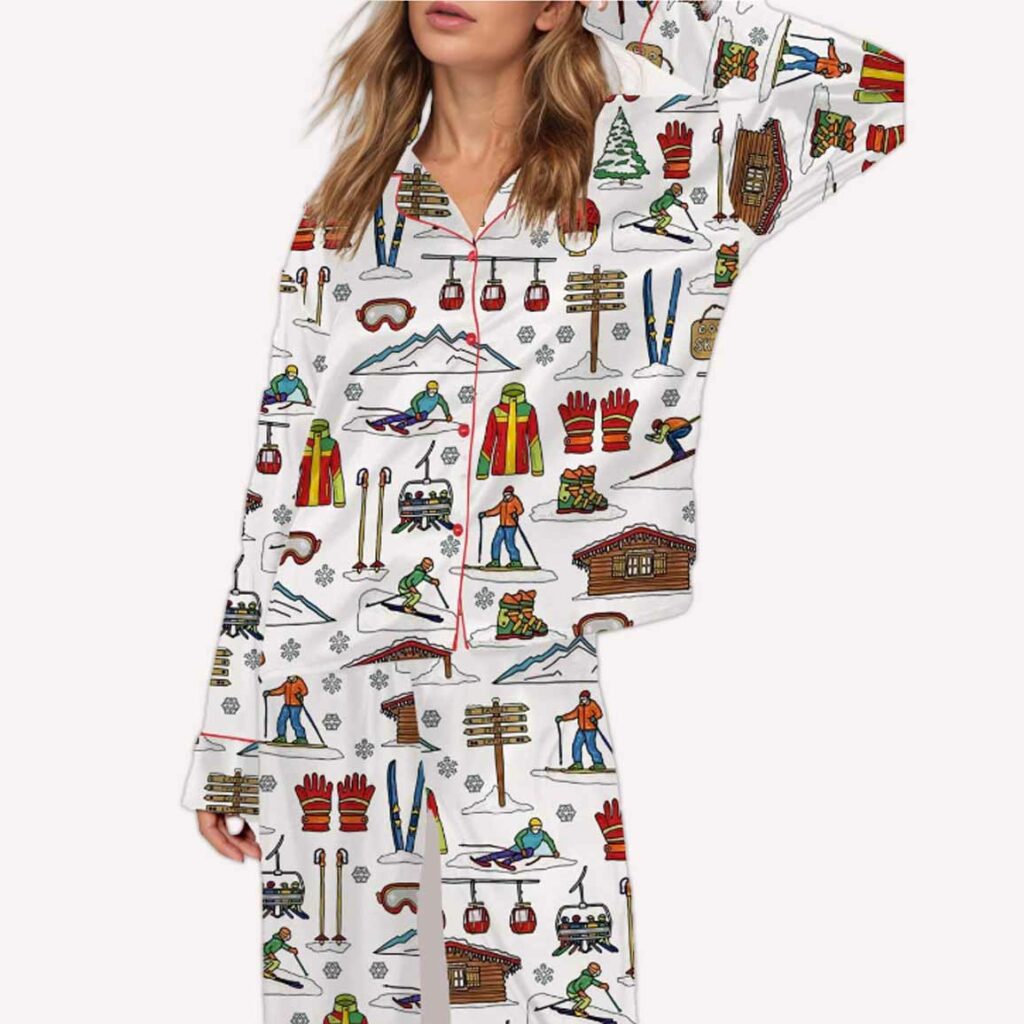 Skiing Theme Pajama Set 1