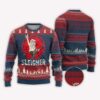 Sleigher Santa Playing Guitar Ugly Christmas Sweater