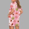 Sliced Feminine Fruit Art Print Pajama Set