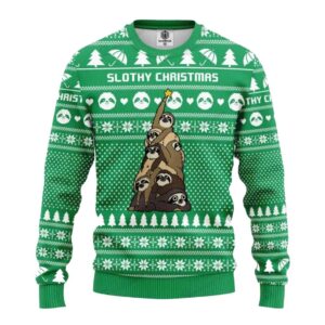 Sloth Tree Ugly Christmas Sweater