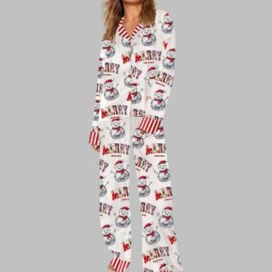 Snowman Merry Christmas Pajama Set 1