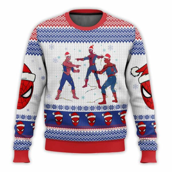 Spider Man Pointing Meme Ugly Christmas Sweater 1