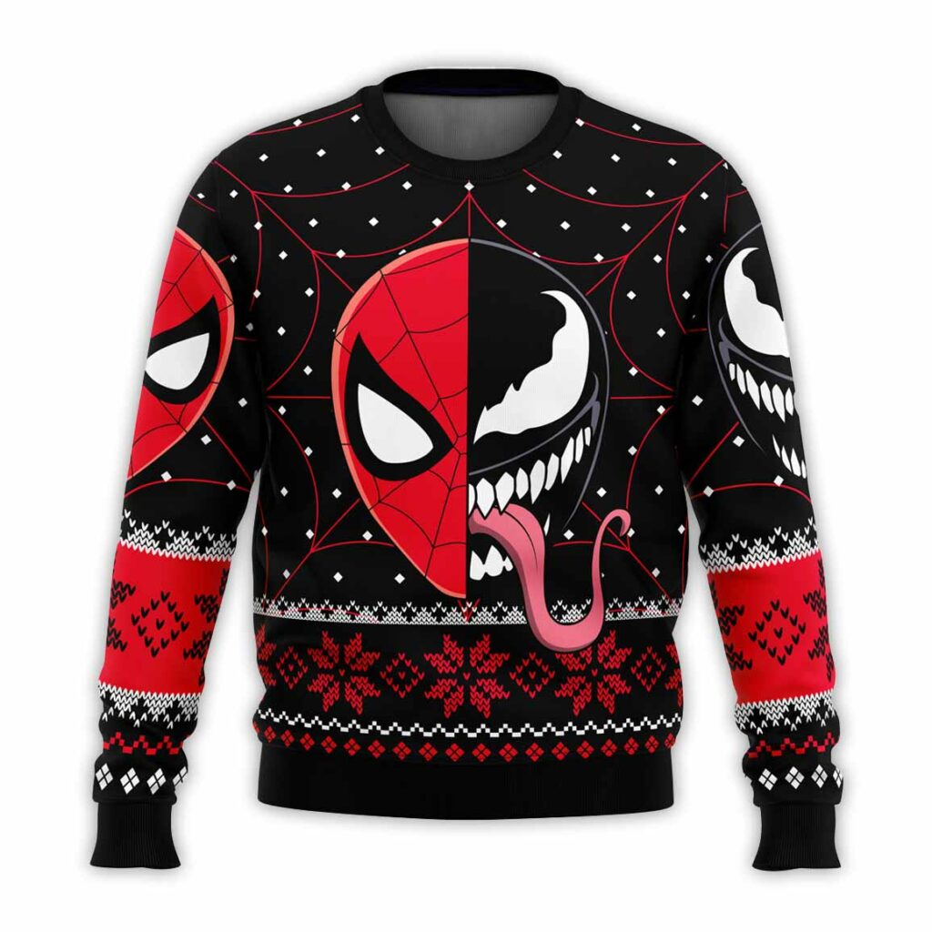 Spider man Venom Marvel Comics Ugly Christmas Sweater 1