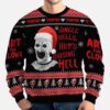 Terrifier Santa Art The Clown Jingle Bells Art's Raising Hell Ugly Christmas Sweater