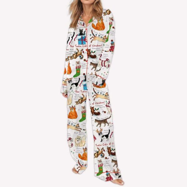 The Twelve Cats Of Christmas Pajama Set 2