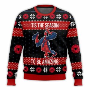 Tis The Season To Be Amazing Spider man Ugly Sweater 1