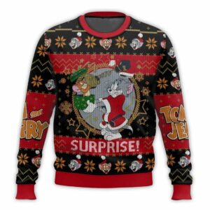 Tom and Jerry Ugly Christmas Sweater 1