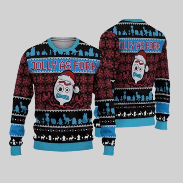 Toy Story Jolly As Fork Ugly Christmas Sweater