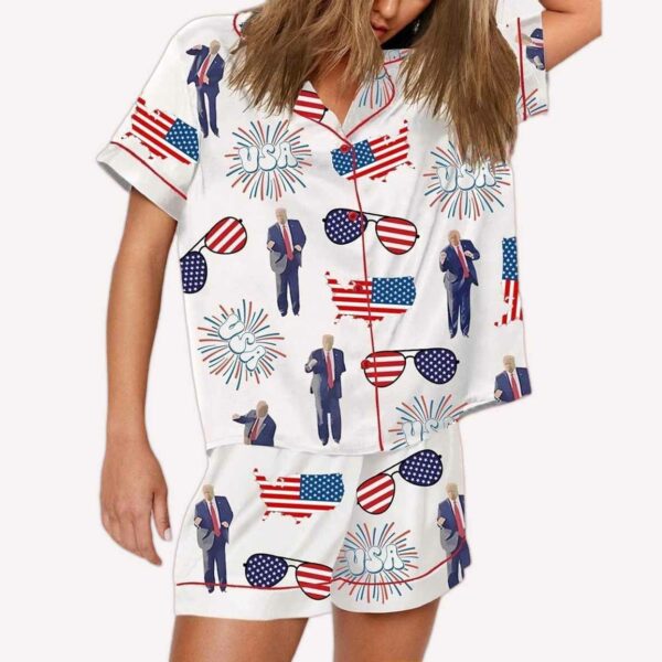 Trump Dance USA Glasses Pajama Set