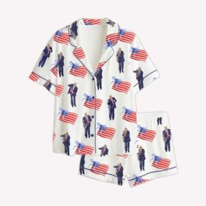 Trump Dancing America Flag Pajama Set