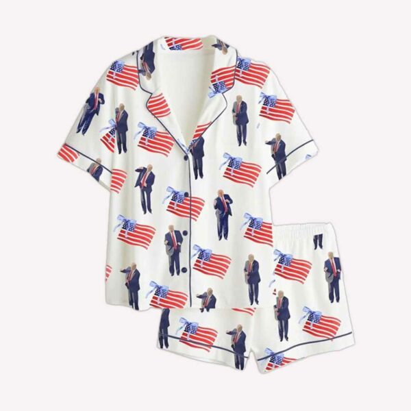 Trump Dancing America Flag Pajama Set