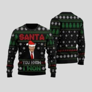 Trump Santa You Know I Won Ugly Christmas Sweater