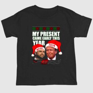 Trump Vance My Present Came Early This Year 2024 Christmas Shirt 1