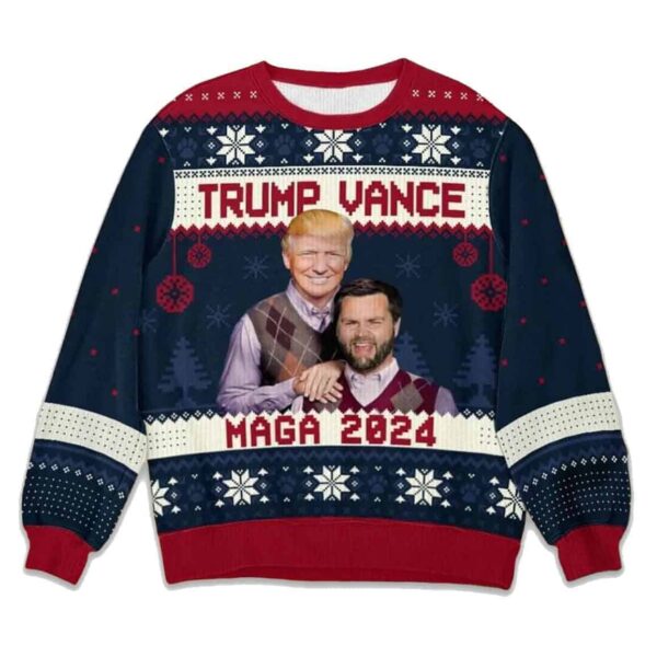 Trump Vance Step Brothers Maga 2024 Ugly Christmas Sweater