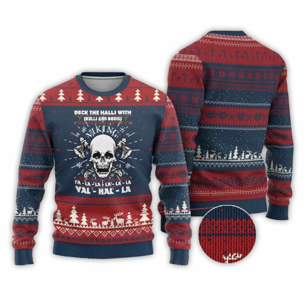 Viking Valhalla Ugly Christmas Sweater