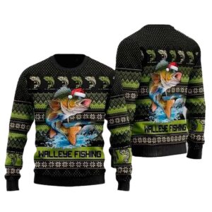 Walleye Fishing Ugly Christmas Sweater