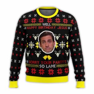 Well Happy Birthday Jesus The Office Ugly Christmas Sweater