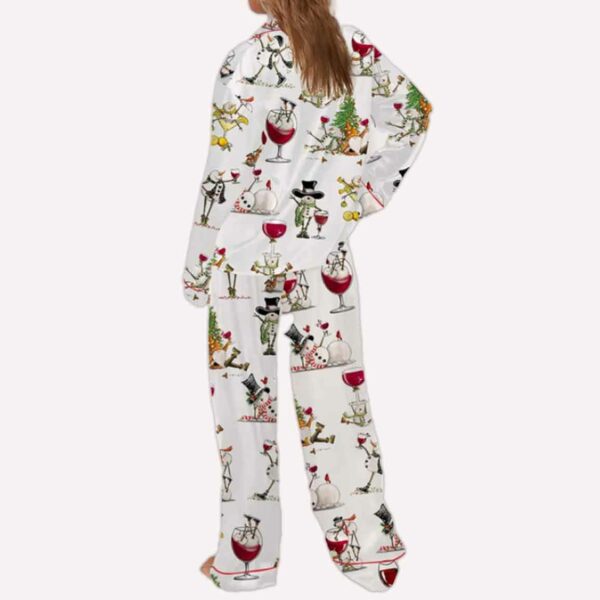 Winey Snowman Christmas Pajama Set 3