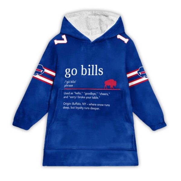 go bills Josh Allen Buffalo Football Unisex Blanket Hoodie 1