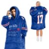 go bills Josh Allen Buffalo Football Unisex Blanket Hoodie 2