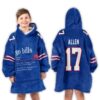 go bills Josh Allen Buffalo Football Unisex Blanket Hoodie 3