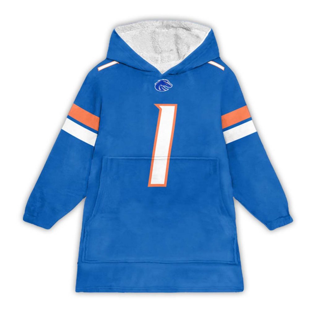 1 Boise State Broncos Football Unisex Blanket Hoodie 1