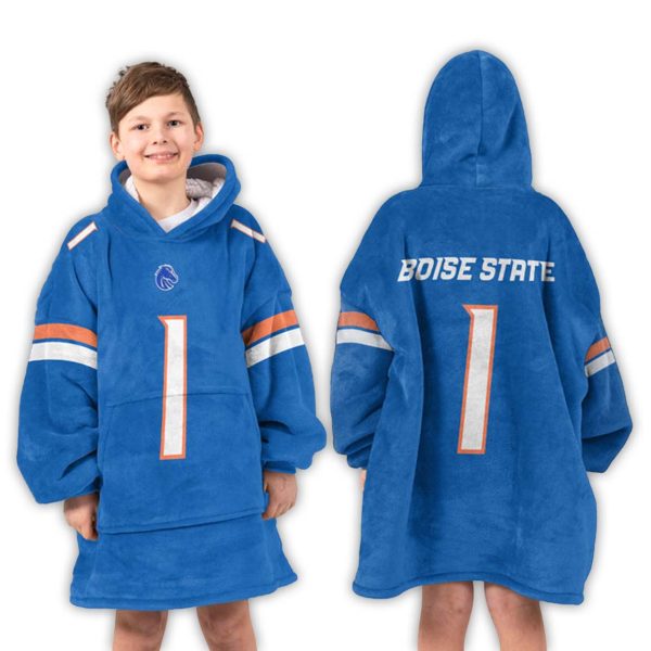 1 Boise State Broncos Football Unisex Blanket Hoodie 3