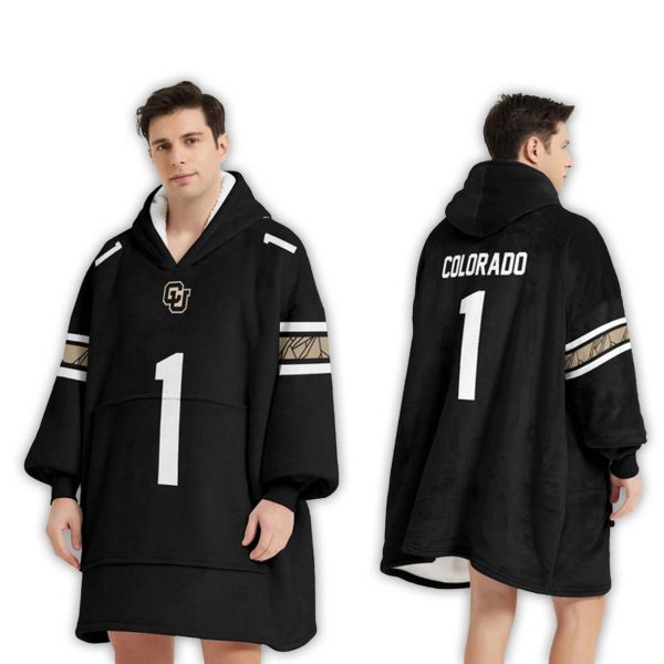 1 Colorado Buffaloes Football Unisex Blanket Hoodie 2