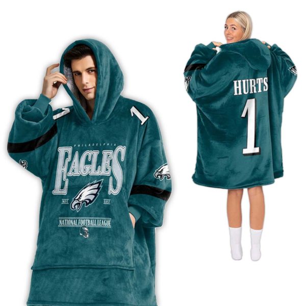 1 Philadelphia Eagles Football Unisex Blanket Hoodie 2