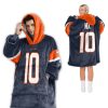 10 Denver Broncos Football Unisex Blanket Hoodie 2