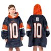 10 Denver Broncos Football Unisex Blanket Hoodie 3