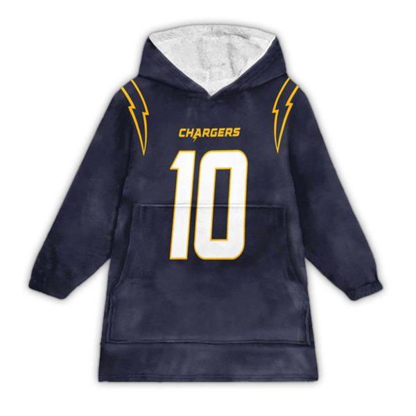 10 Los Angeles Chargers Football Unisex Blanket Hoodie 1