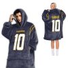 10 Los Angeles Chargers Football Unisex Blanket Hoodie 2