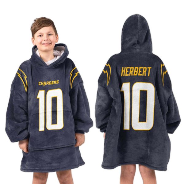 10 Los Angeles Chargers Football Unisex Blanket Hoodie 3