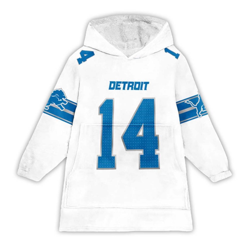 14 Detroit Lions Football Unisex Blanket Hoodie 1